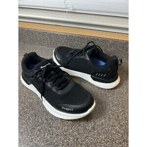 Propet Mens Sz 13 W(E) Black Mesh Diabetic Walking Shoes Lace Up Low Top MAB012M